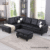 6 Seater Black L Shape Sofa Set For Sale In Lahore