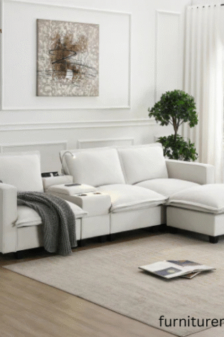 Buy Modern White L Shape Sofa Lahore