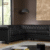 leather 5 Seater Black L Shape Sofa Set Price in Lahore