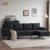 Simple 5 Seater Black L Shape Sofa Set For Sale In Lahore DHA