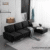 5 Seater Black L Shape Sofa Set For Living Room In Lahore
