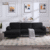 4 Seater Black L Shape Sofa Set For Living Room In Lahore