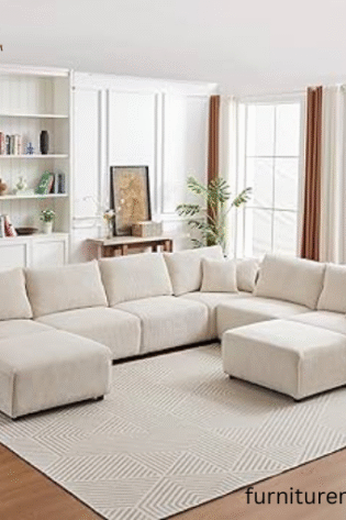 White L Sofa For Open Living Spaces