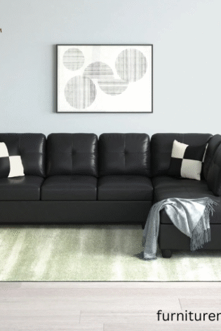 5 Seater Black L Shape Sofa Set For Price In Lahore