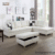 L-Shaped White Sofa With Ottoman Lahore