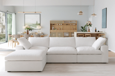 White L Sofa With Storage Options Lahore