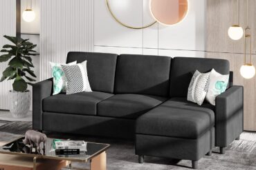 Charcoal L-Shaped Sofa