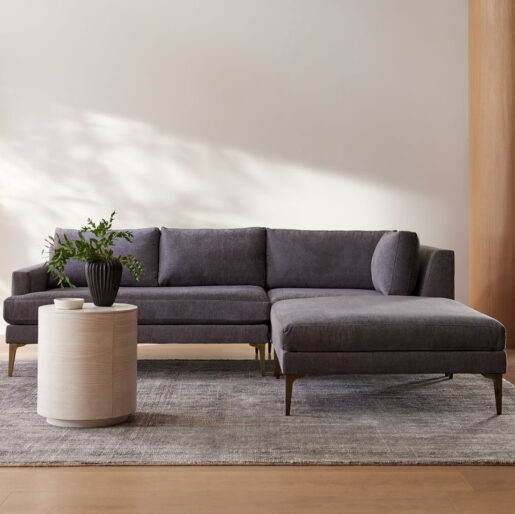 Grey L-Shaped Sofa