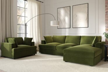 Olive L-Shaped Sofa